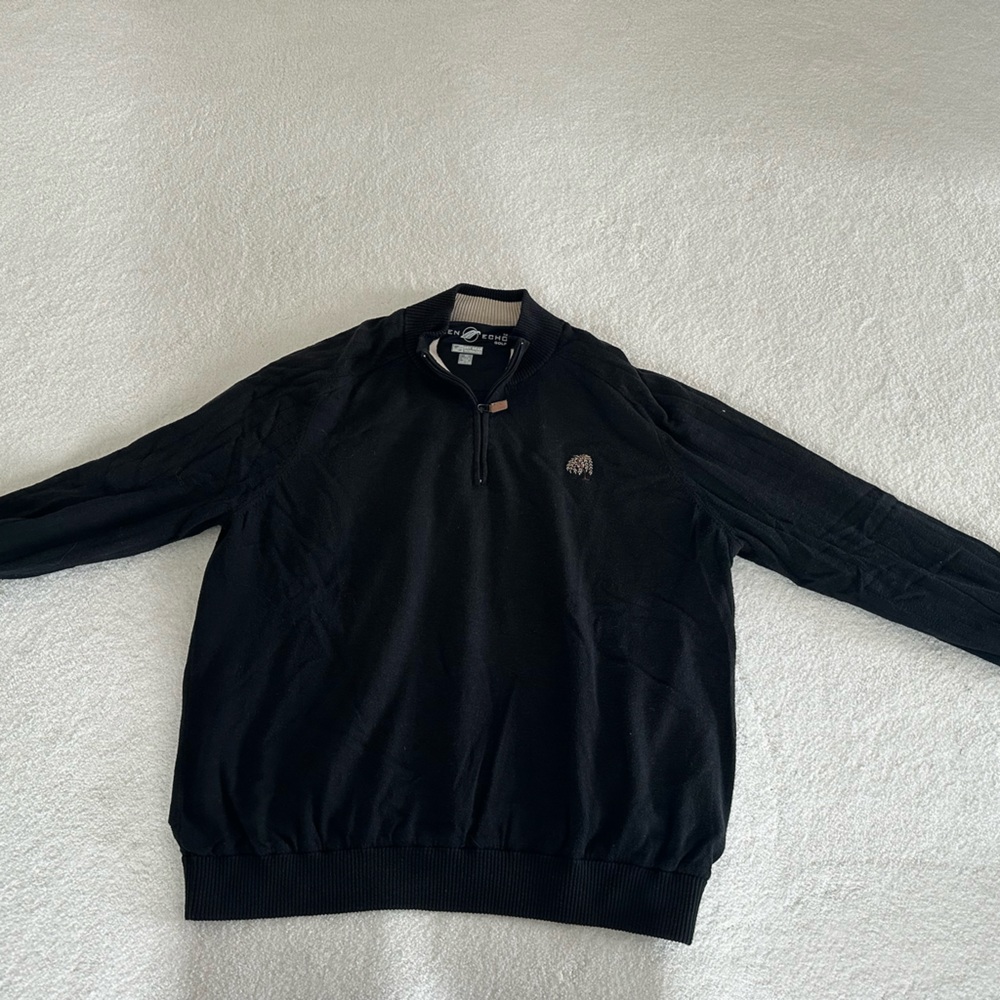 Gortex lined Black Zip Up Sweater with Mock Neck Glen echo golf